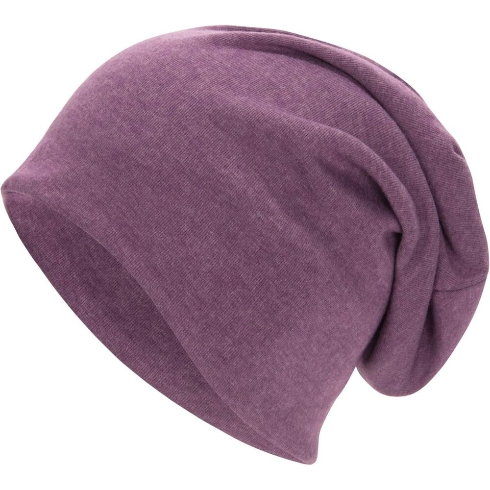 Warm Slouchy Beanie Hat - Purple